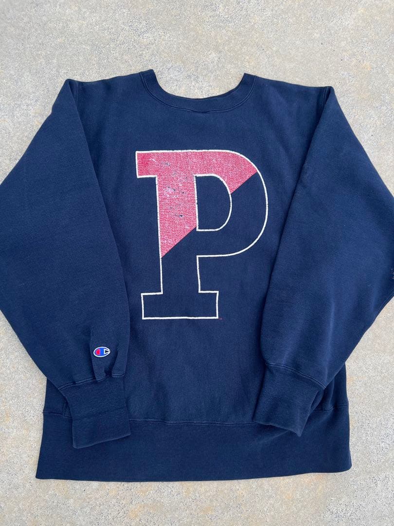 【USA製】90s Champion リバースウィーブ 両面プリントIVY