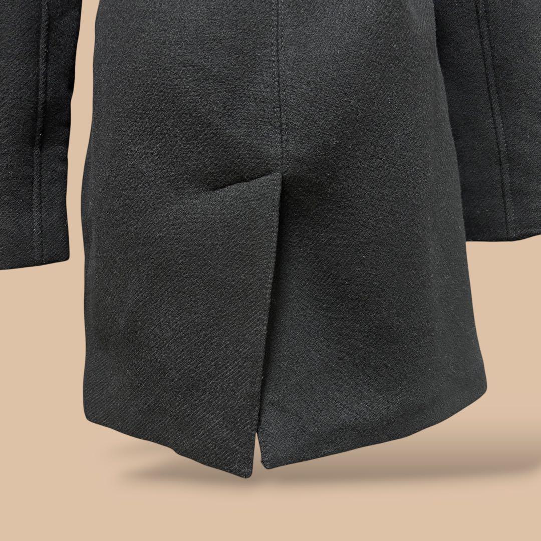 美品正規品ユーロ規格BURBERRYBRITカシミヤ混ウールコートチェック柄黒M