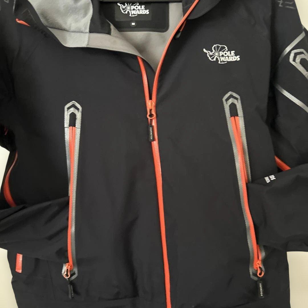 POLE WARDS レインウェア上下セット　M 黒/オレンジ
