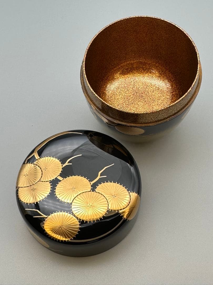 茶道具棗　川谷内正廣　唐松蒔絵