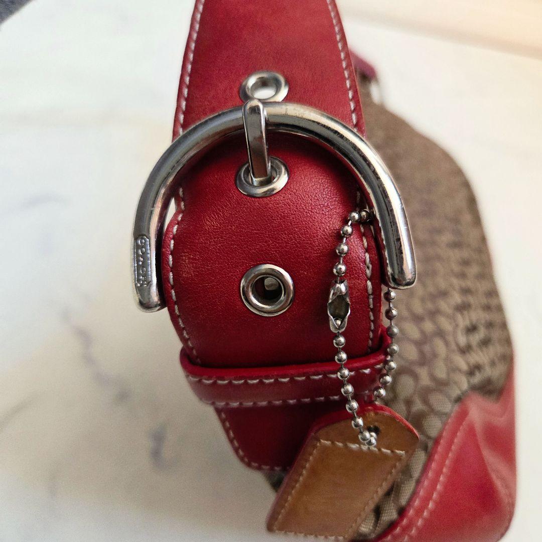 コーチ 6351ソーホー ホーボー レッド ワンショルダーバッグ　COACH