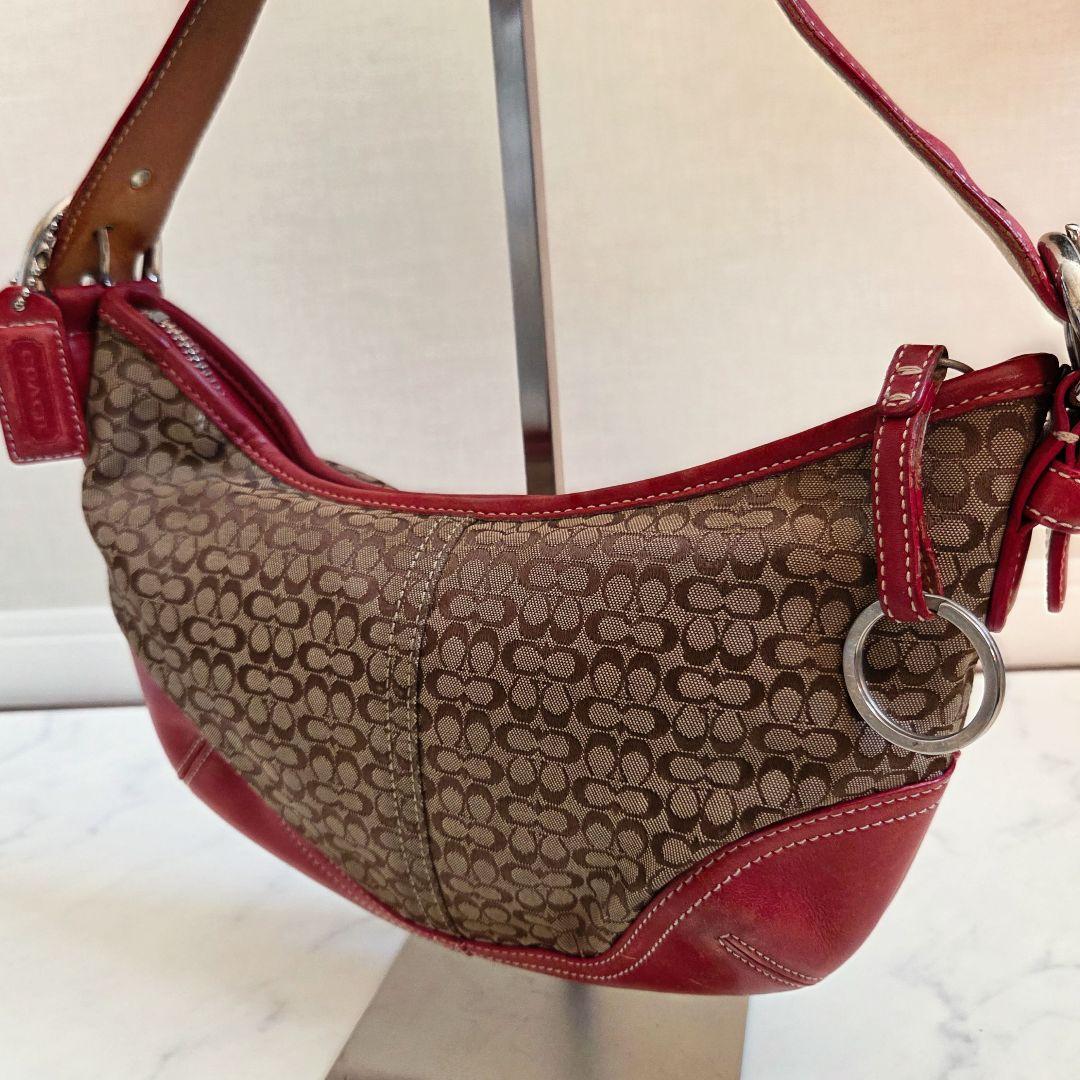 コーチ 6351ソーホー ホーボー レッド ワンショルダーバッグ　COACH