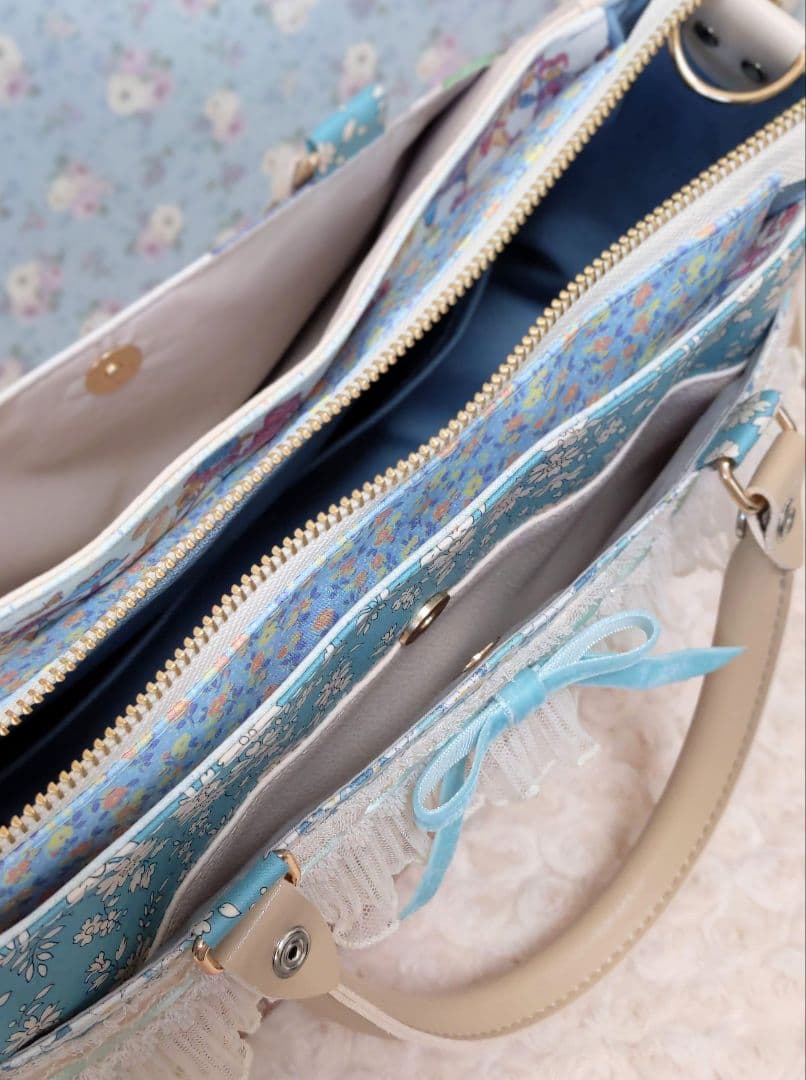 美*ち様 ハンドメイド　ジョリーフルール　パリの街並み　ネコ　ぽってりトート