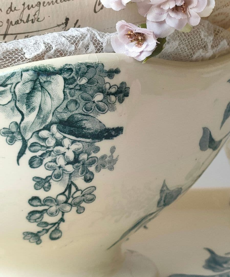 希少　美品　ジアン　LILAS 　ソーシエール　フランスアンティーク