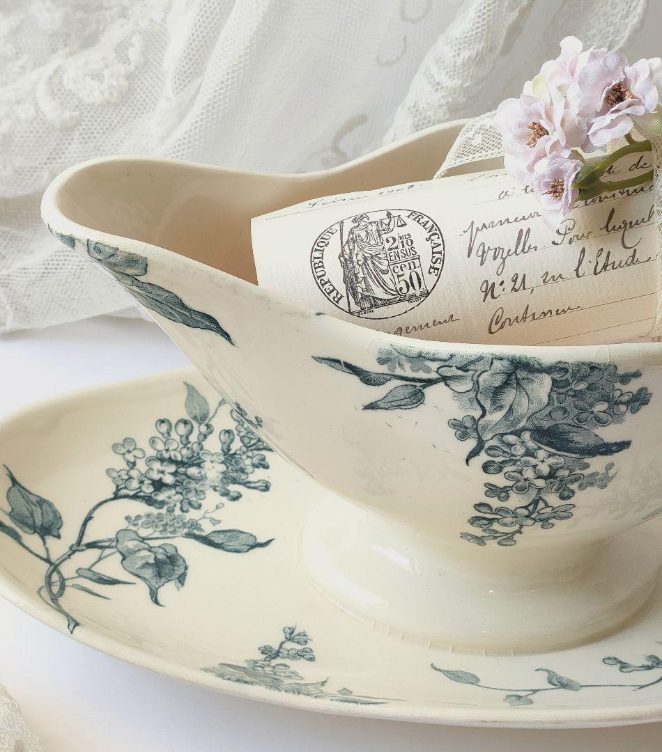 希少　美品　ジアン　LILAS 　ソーシエール　フランスアンティーク