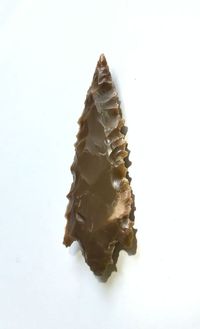 ❑ 夢の産物 ! 旧石器 371 模写 ❒  メノウ モスアゲート 石器