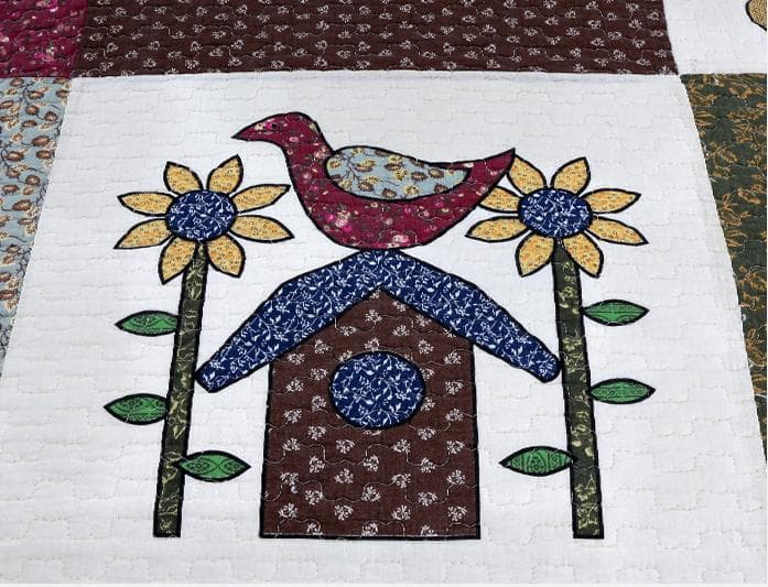 キルトベッドカバー3点セット綿マルチカバー キルティング AO