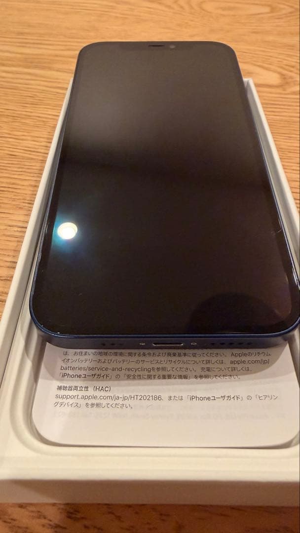 Apple iPhone 12 青 充電ケーブル付き
