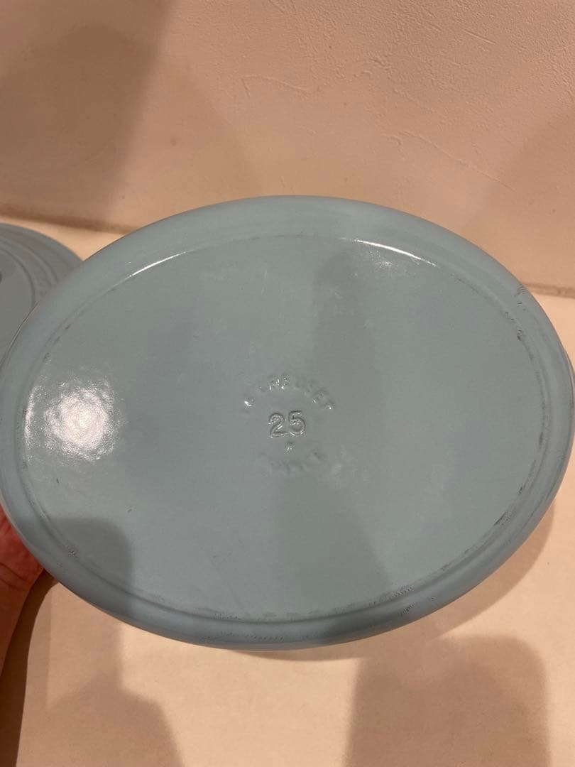 Le Creuset ル・クルーゼ　可愛いライトブルー 25cm 鍋　美品