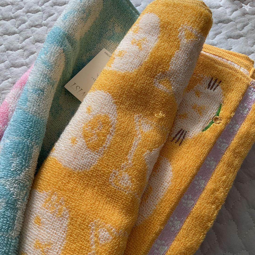 UCHINO 甘撚り バスタオル フェイスタオル まとめ売り 猫 ふわふわ