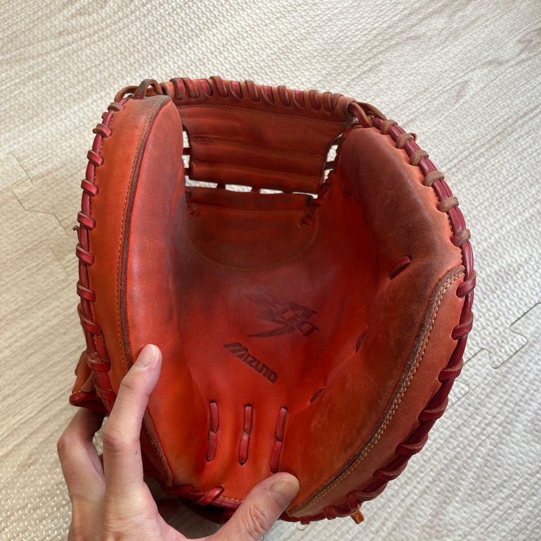 Mizuno Select 9 軟式グローブ キャッチャーミット　オレンジ