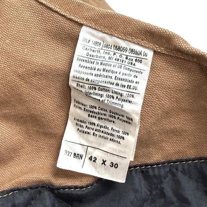 Carhartt カーハート ダック オーバーオール 42×30 キルティング