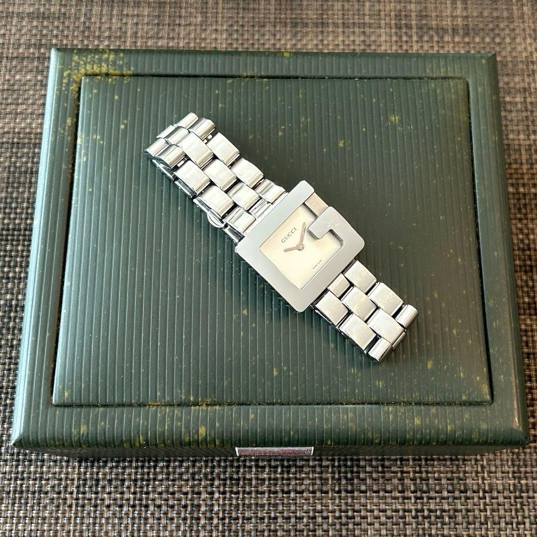 GUCCI 3600J レディース腕時計 Gロゴ スクエア クォーツ 中古