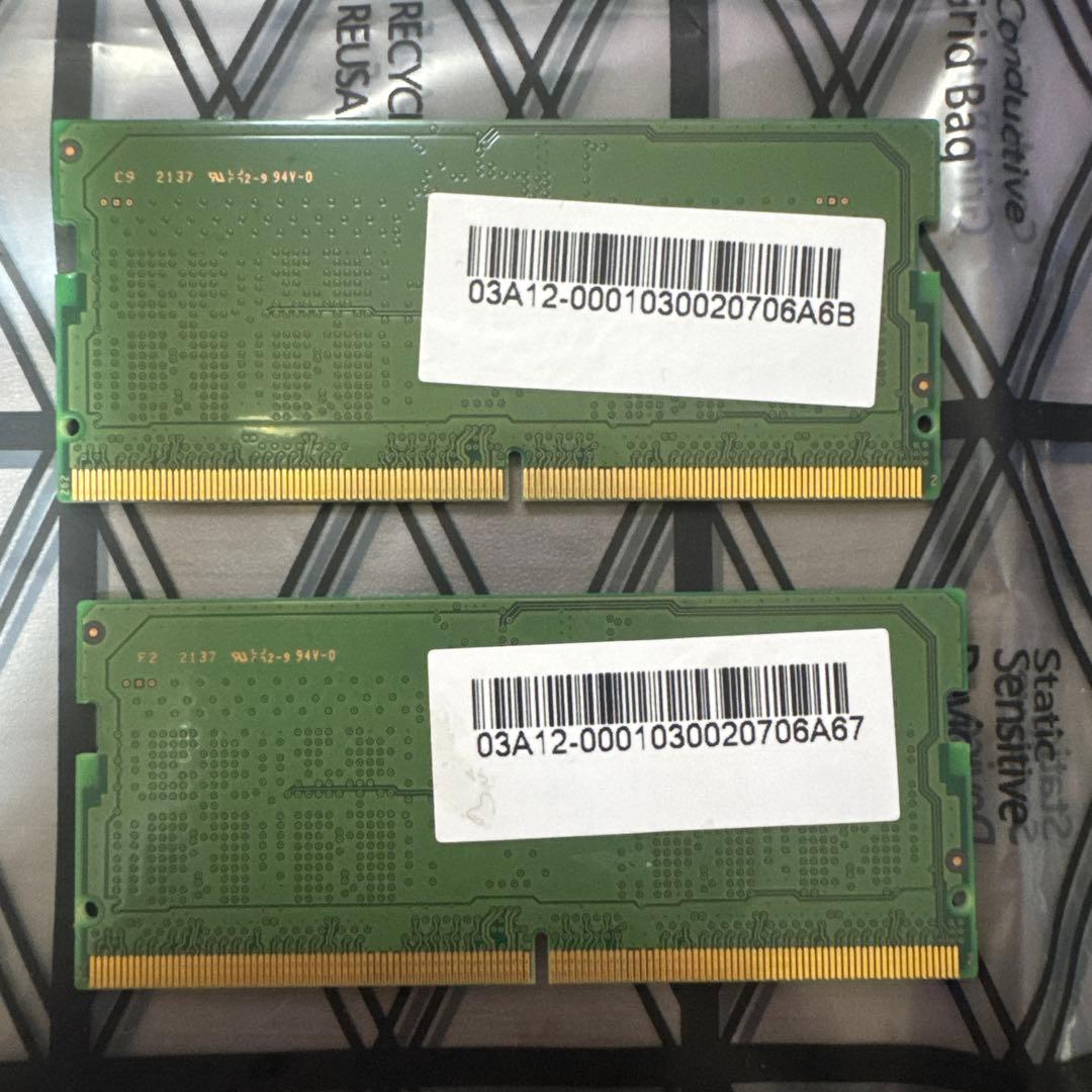 Samsung 16GB DDR5 メモリ PC5-4800 (8GB X2)