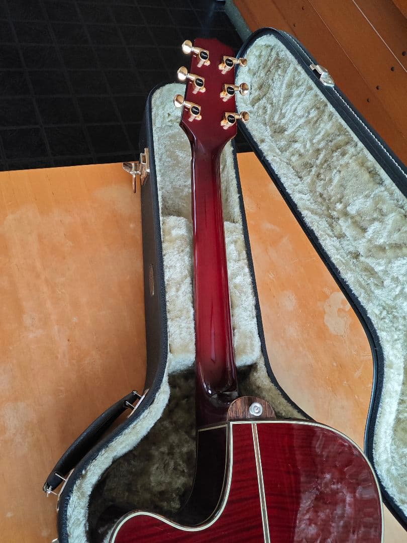 ナルト【美品】タカミネ NPT115　杢目ワインレッド