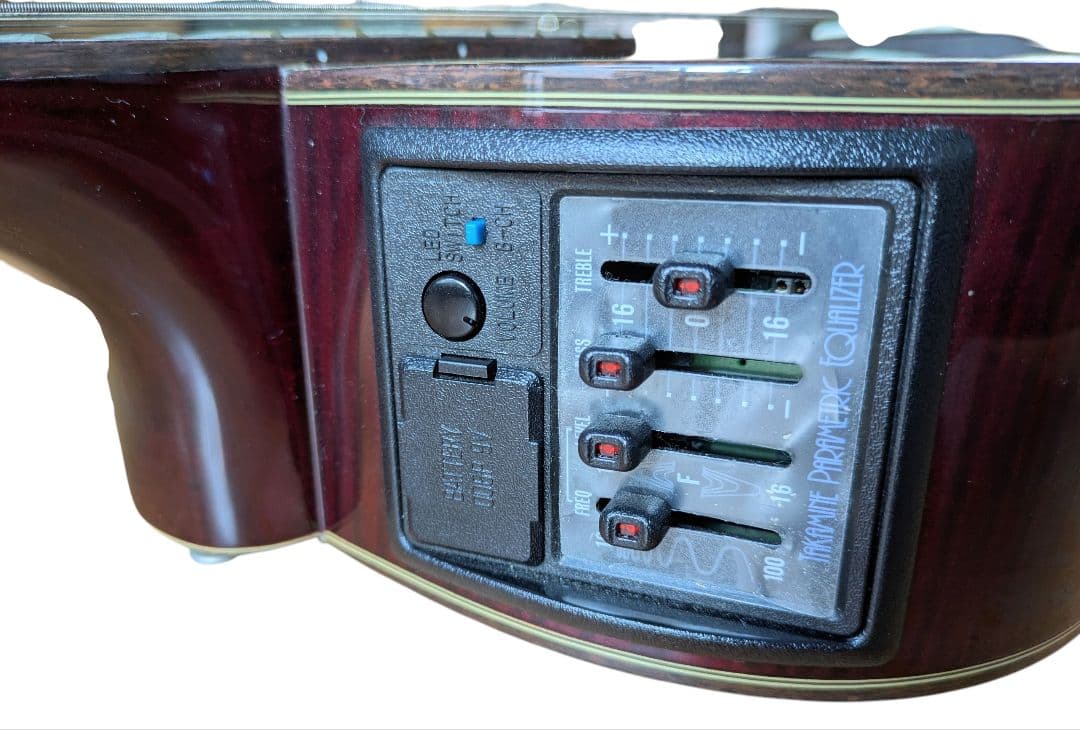 ナルト【美品】タカミネ NPT115　杢目ワインレッド