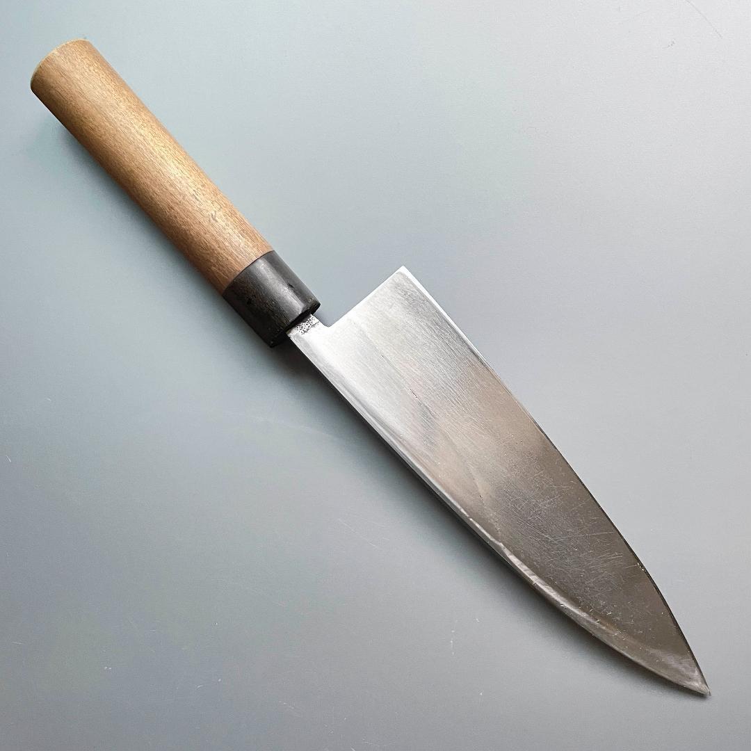 東源久一 出刃包丁 6.5寸（刃渡り193cm） 水牛柄