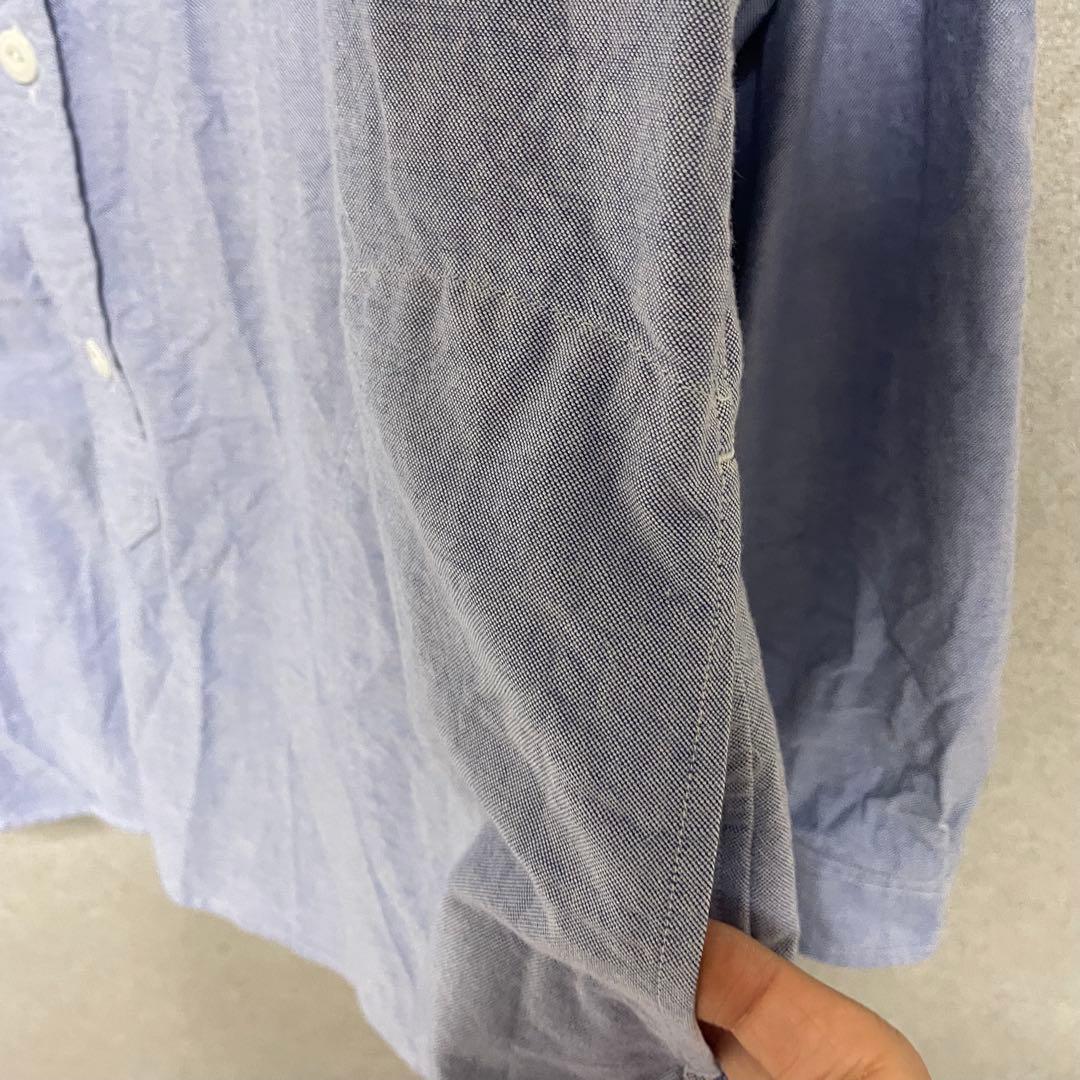 DANTON ダントン　オックスフォード バンドカラー　シャツ　44 L XL