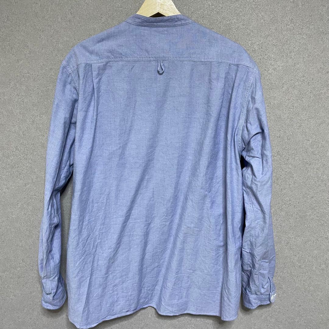 DANTON ダントン　オックスフォード バンドカラー　シャツ　44 L XL
