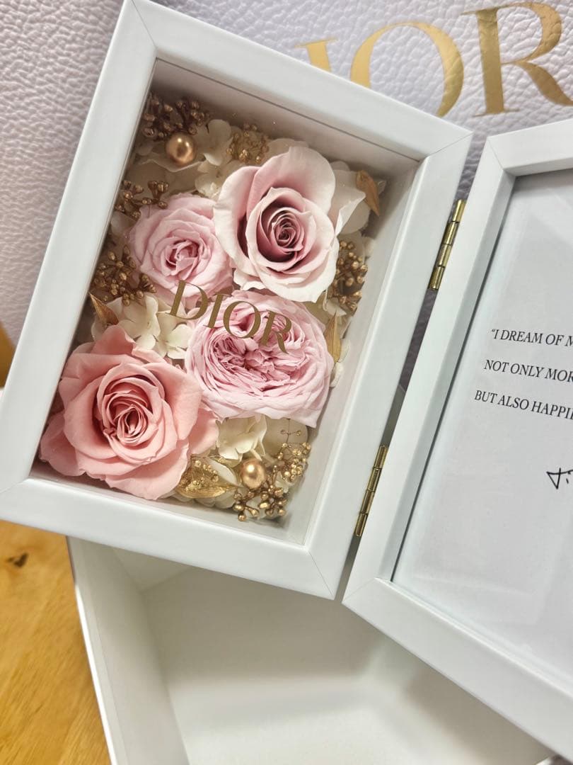 Dior フォトフレーム　プリザーブドフラワー