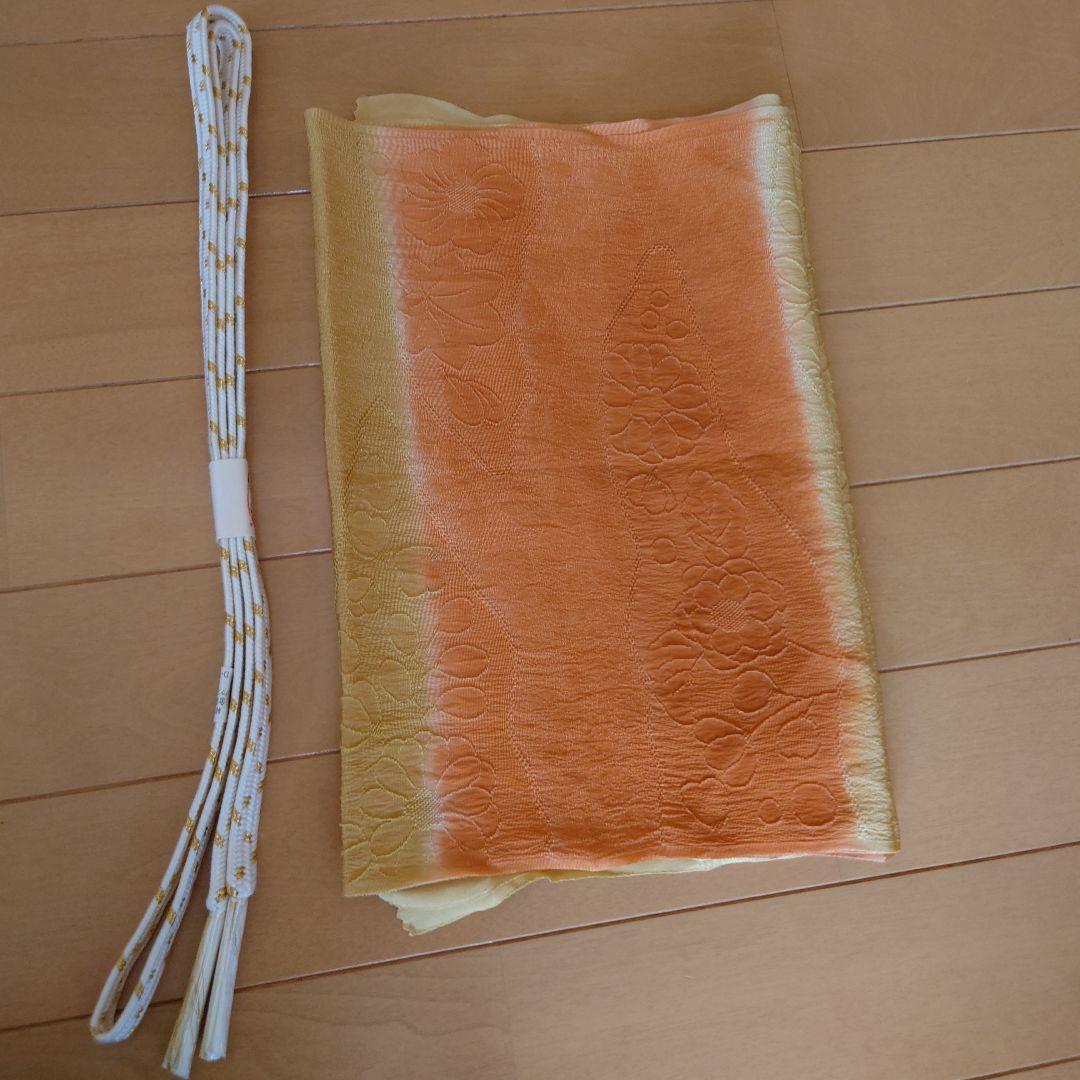 【お買い得品】訪問着　駒刺繍　絞り　流水花文　正絹　袷　唐織六通袋帯