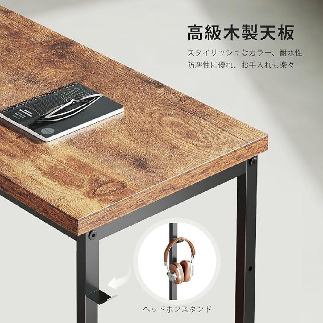 お洒落なブラウン木目調◆L字型パソコンデスク 収納付き 130cm