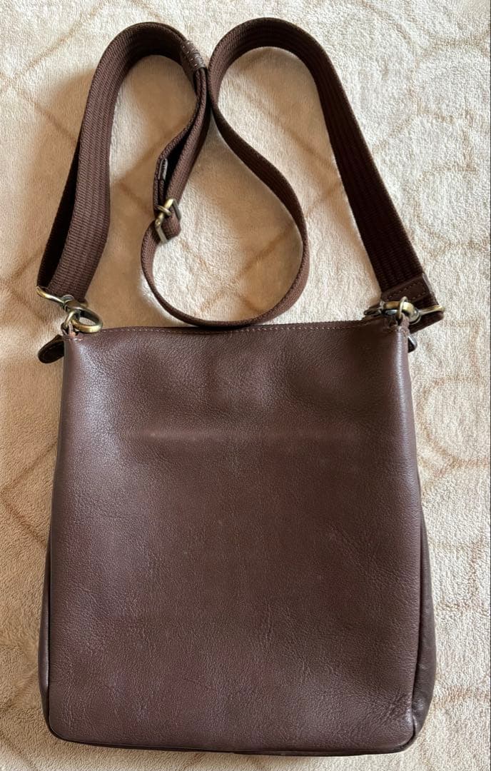 土屋鞄製造所 ショルダーバッグ/フラップバッグ/レザー/ブラウン