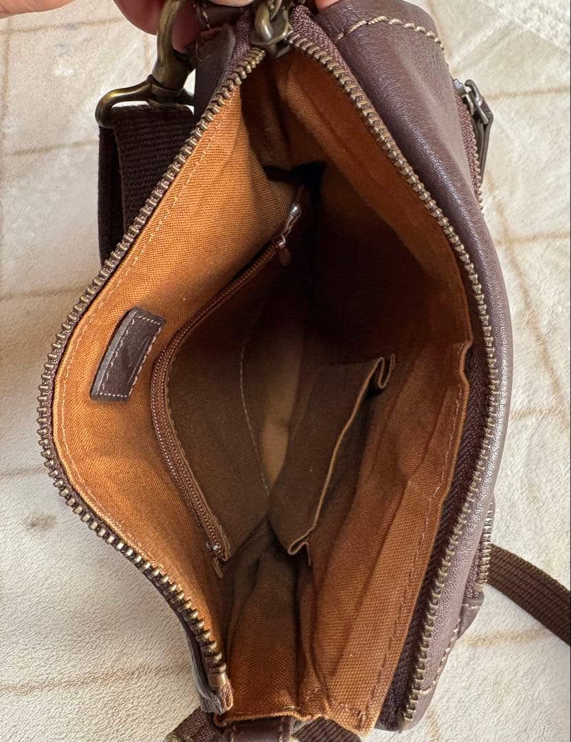 土屋鞄製造所 ショルダーバッグ/フラップバッグ/レザー/ブラウン