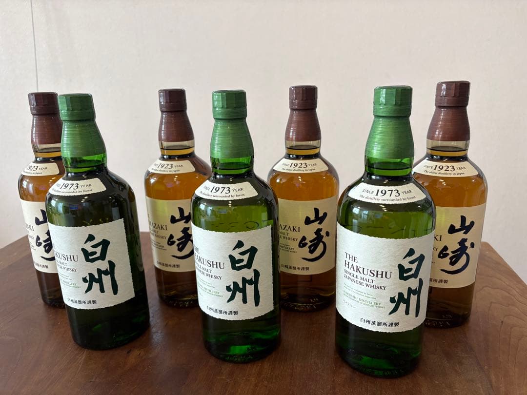 サントリー山崎、白州700ml計7本