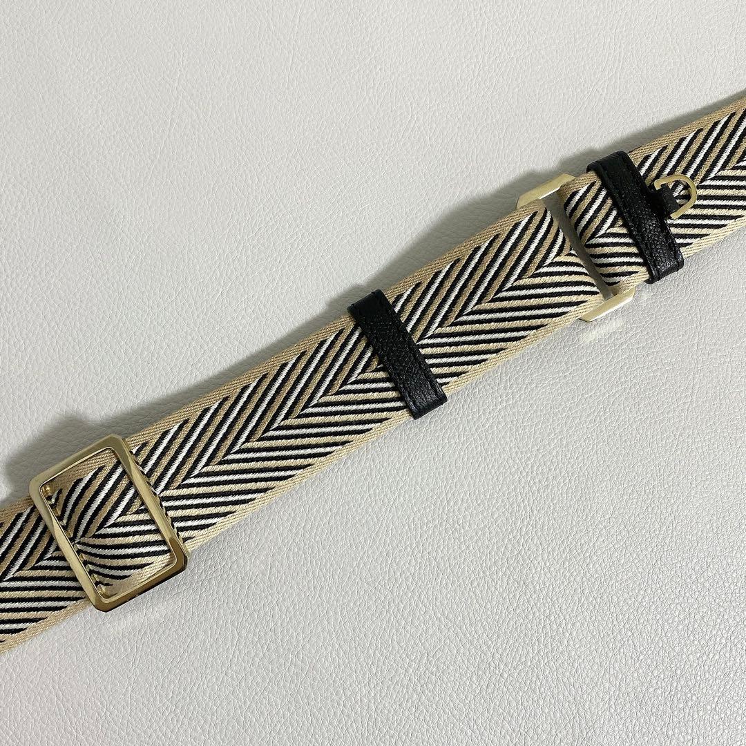 Valextra / ジャガード ショルダーストラップ ベージュ