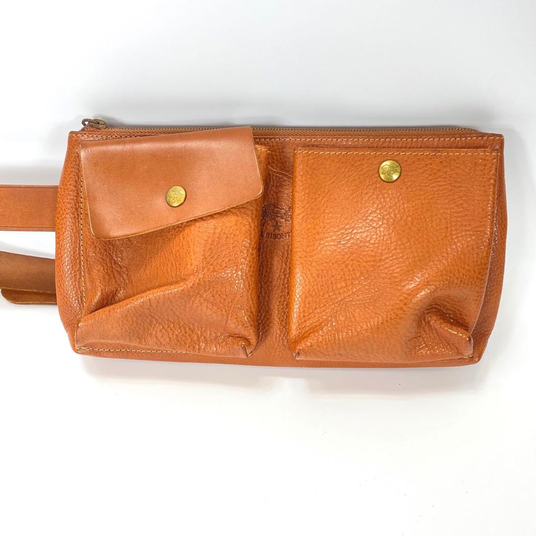 イルビゾンテ ウエストポーチ 人気のヤキヌメ 本革ポーチ