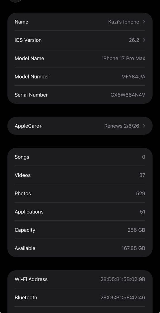 iPhone 17 Pro Max シルバー 256gb SIMフリー