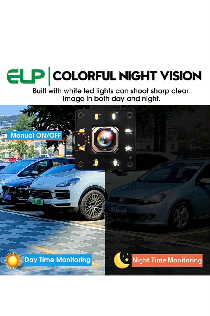 4k USBカメラ ELPオートフォーカス 100度歪みのないレンズ LED