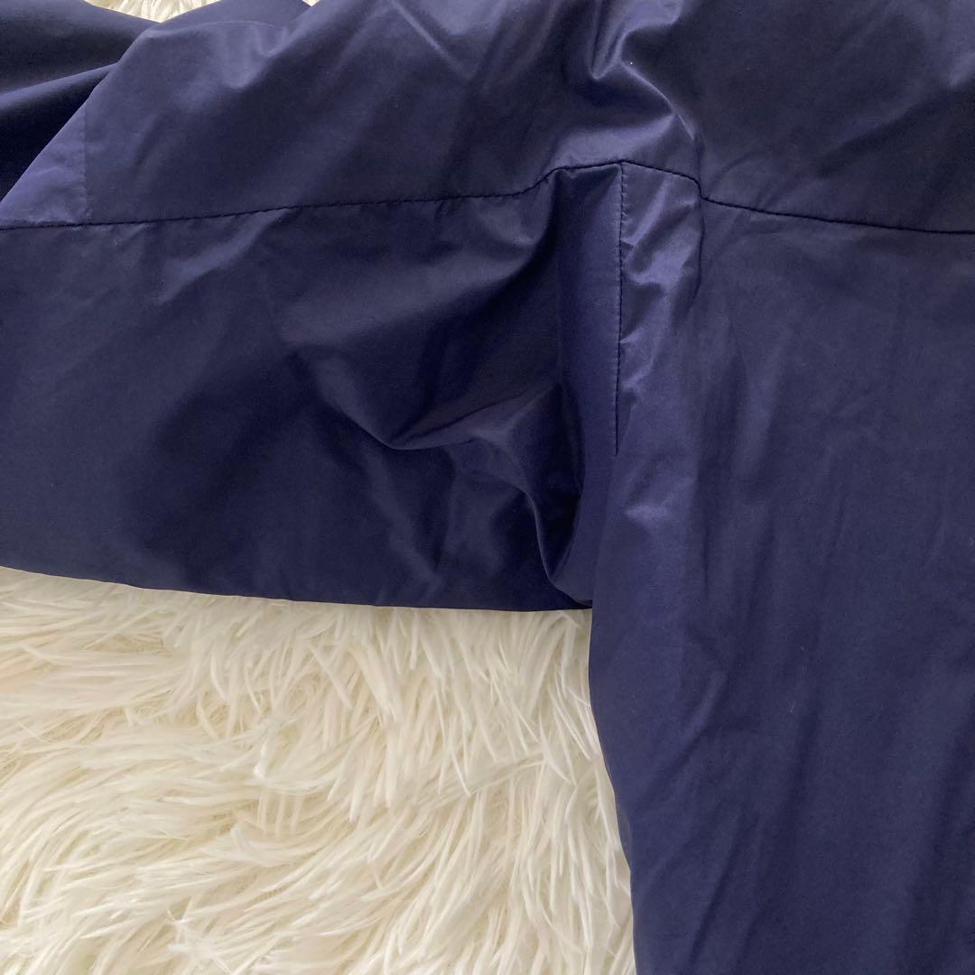 ビームスゴルフ ナイロンジャケット 中綿 S フード ネイビー ダブルジップ