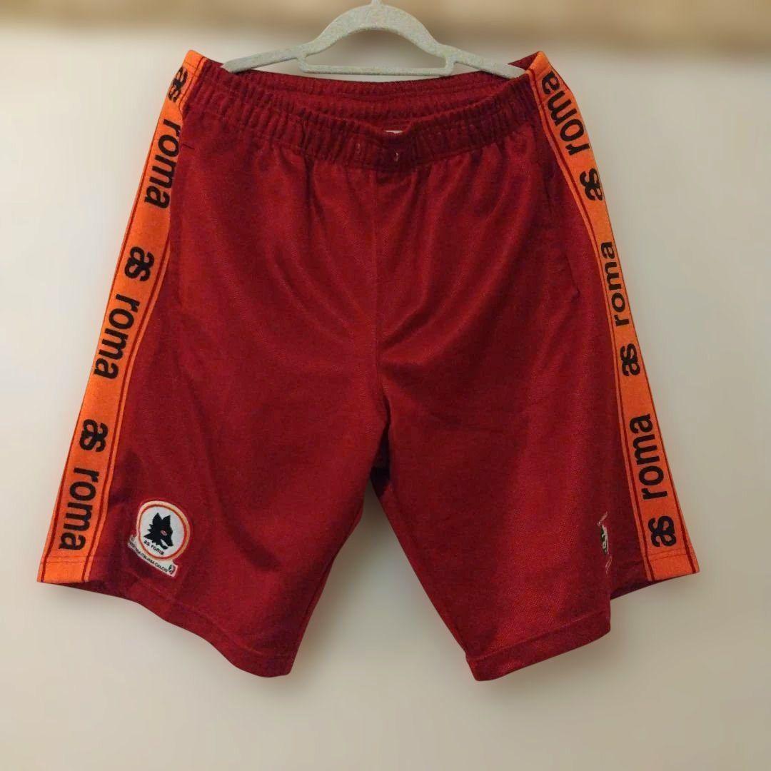 希少　as roma ジャージ上下ハーフパンツ3点セット 赤/白