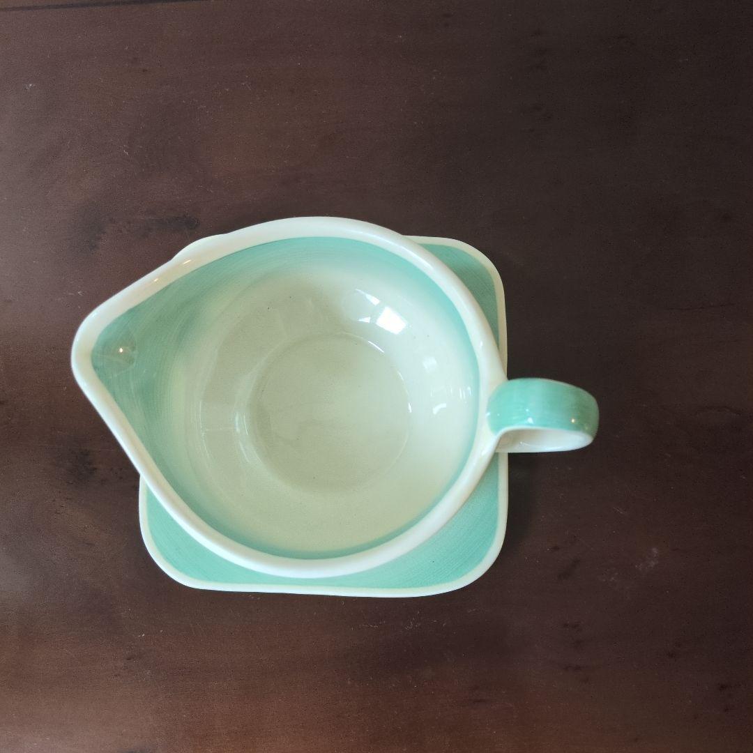 レア＊スージークーパー＊スクエアプレート＊ドレスデン＊グレービーソースボウル