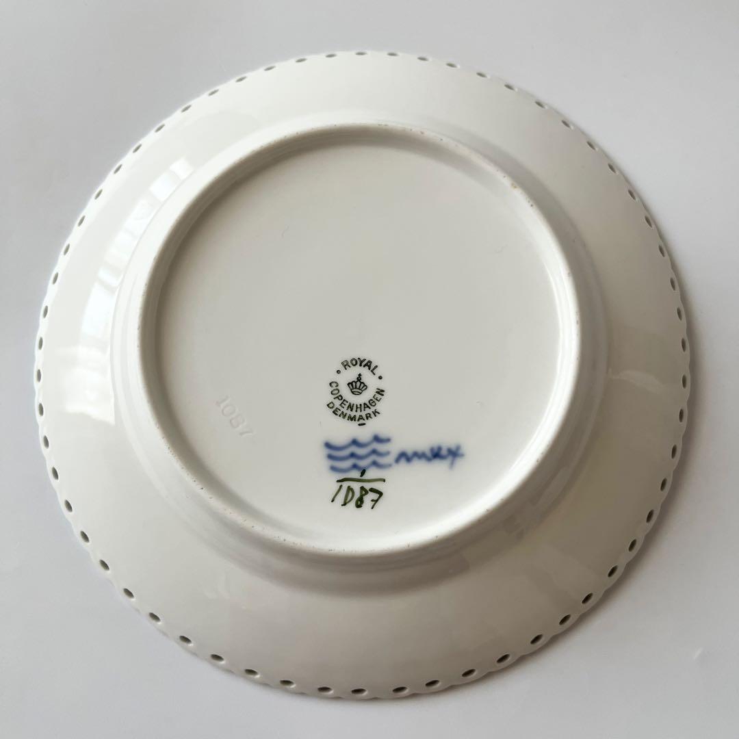 ロイヤルコペンハーゲン ブルーフルーテッド フルレース #1087プレート2枚①