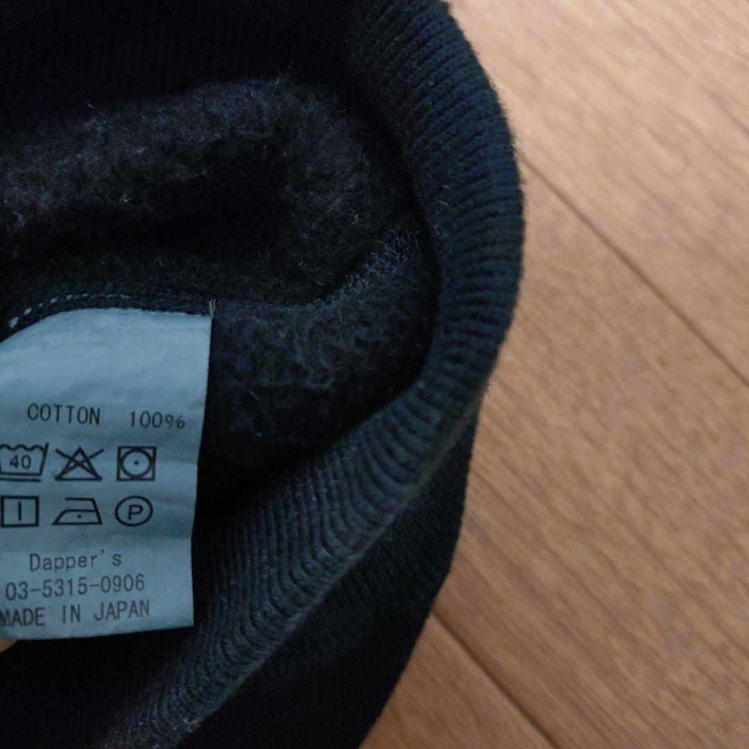 ダッパーズ スウェット フロッキープリント 黒 38 Dapper's