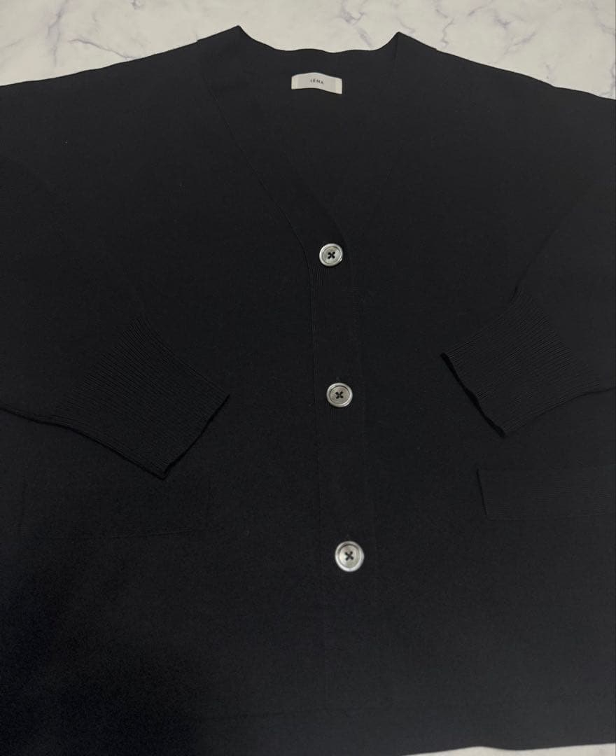 美品！IENA スーパーファインスムース ショートカーディガン　イエナ　24AW