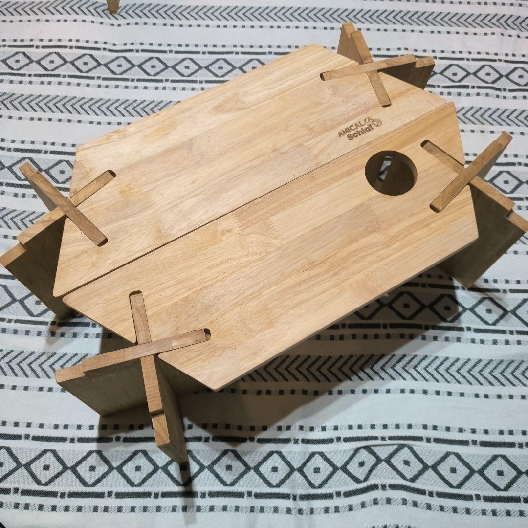 AMICAL.Schlaf (アミカル&シュラフ)　ウッドヘキサテーブル