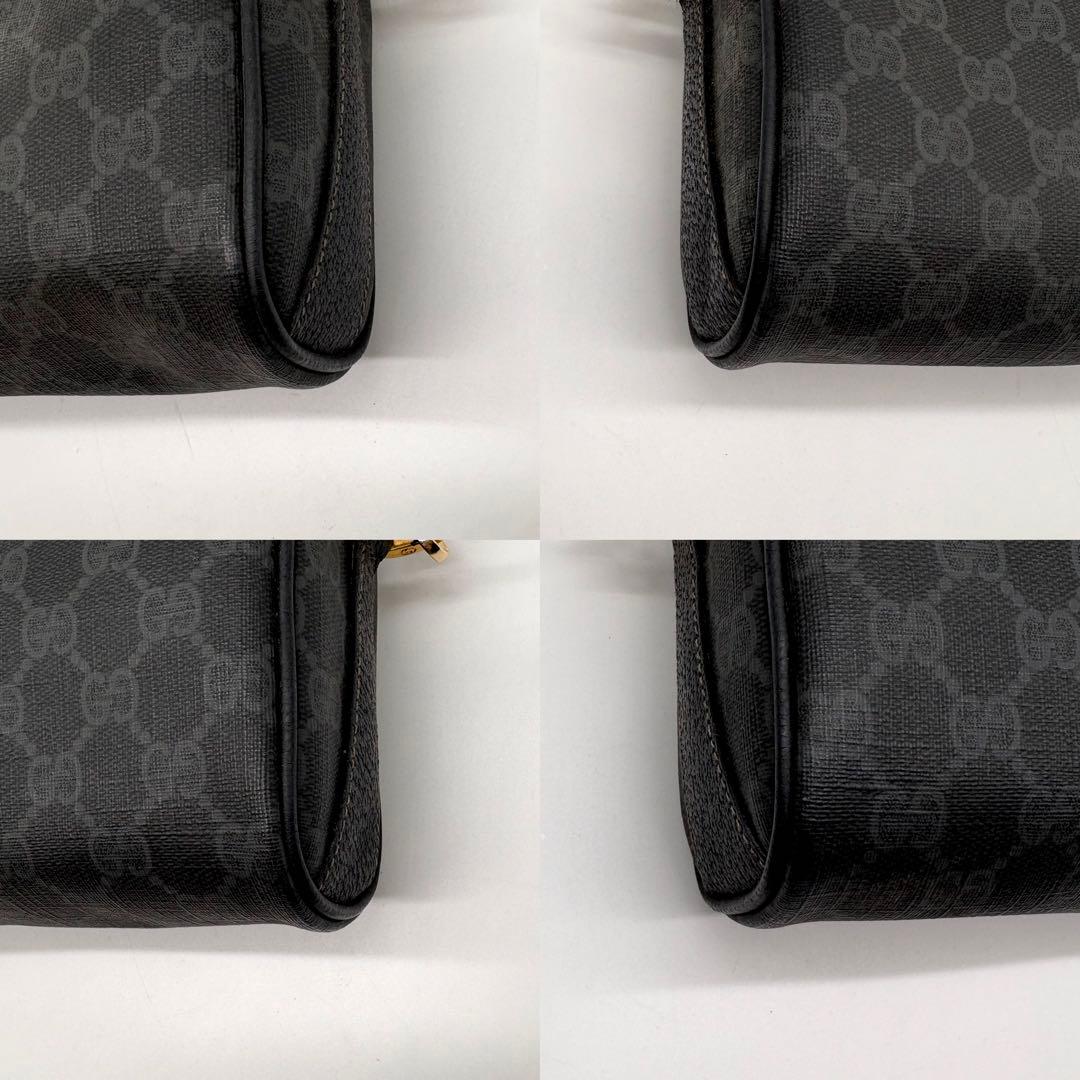 希少 GUCCI オールドグッチ シェリーライン ショルダーバッグ GG柄 黒