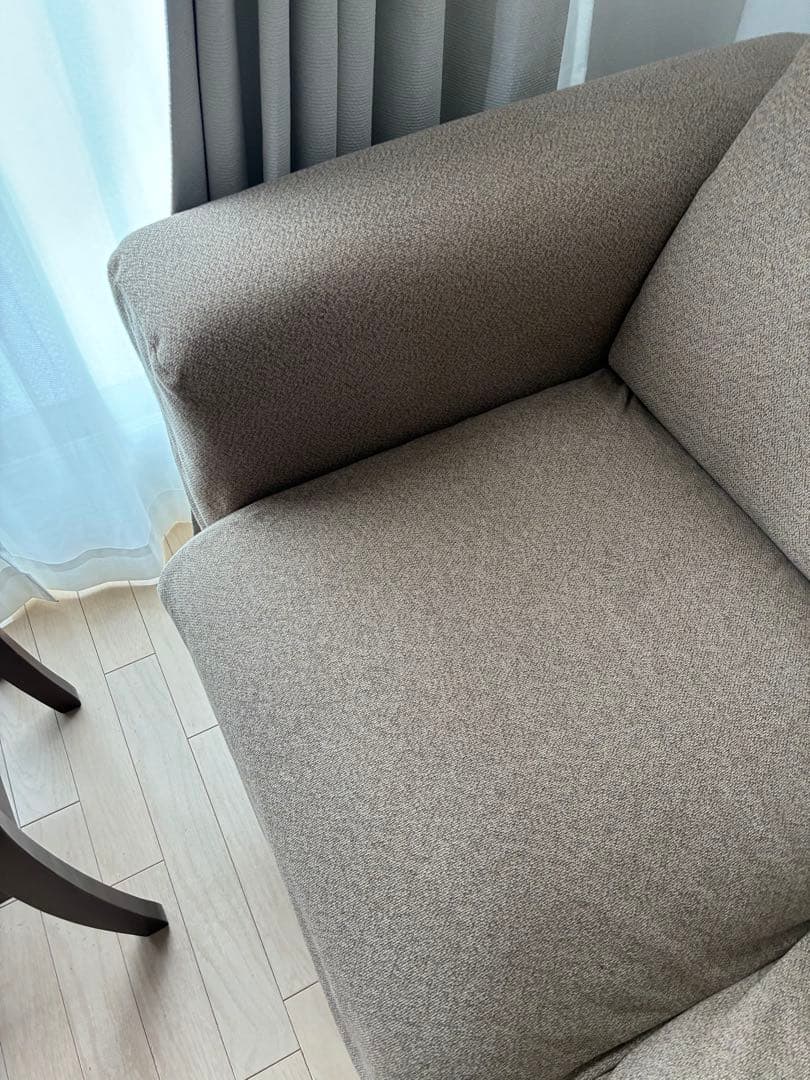 ベージュ2人掛けソファ　無印良品