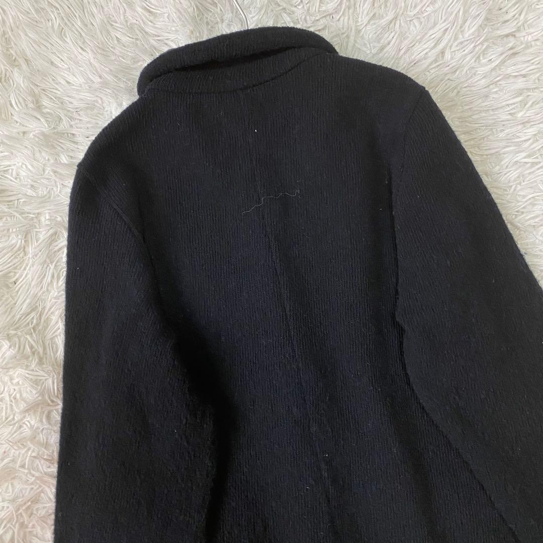 mon Sakata ウール100% ニットジャケット カーディガン 襟付き