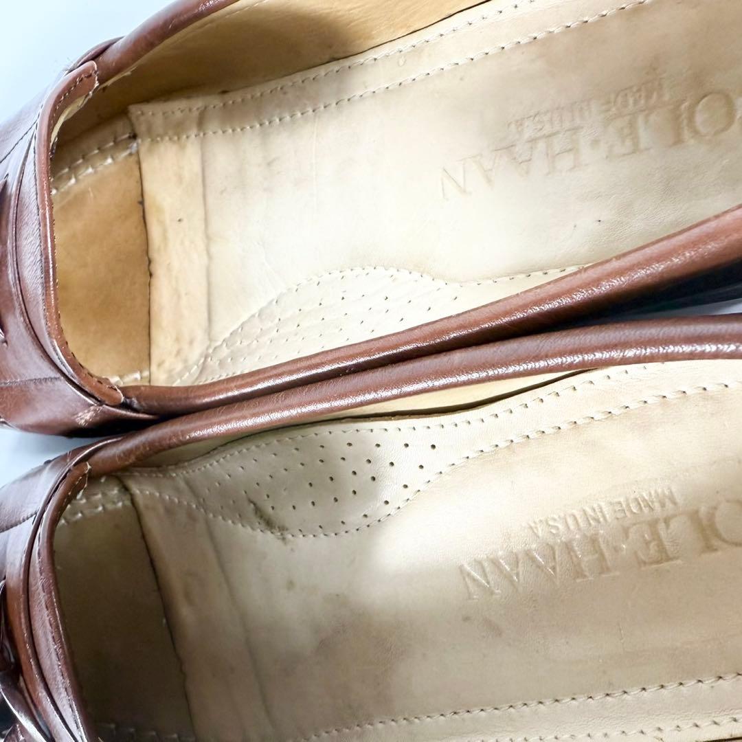 【USA製】COLE HAAN コールハーン　タッセルローファー　革靴　茶 良品