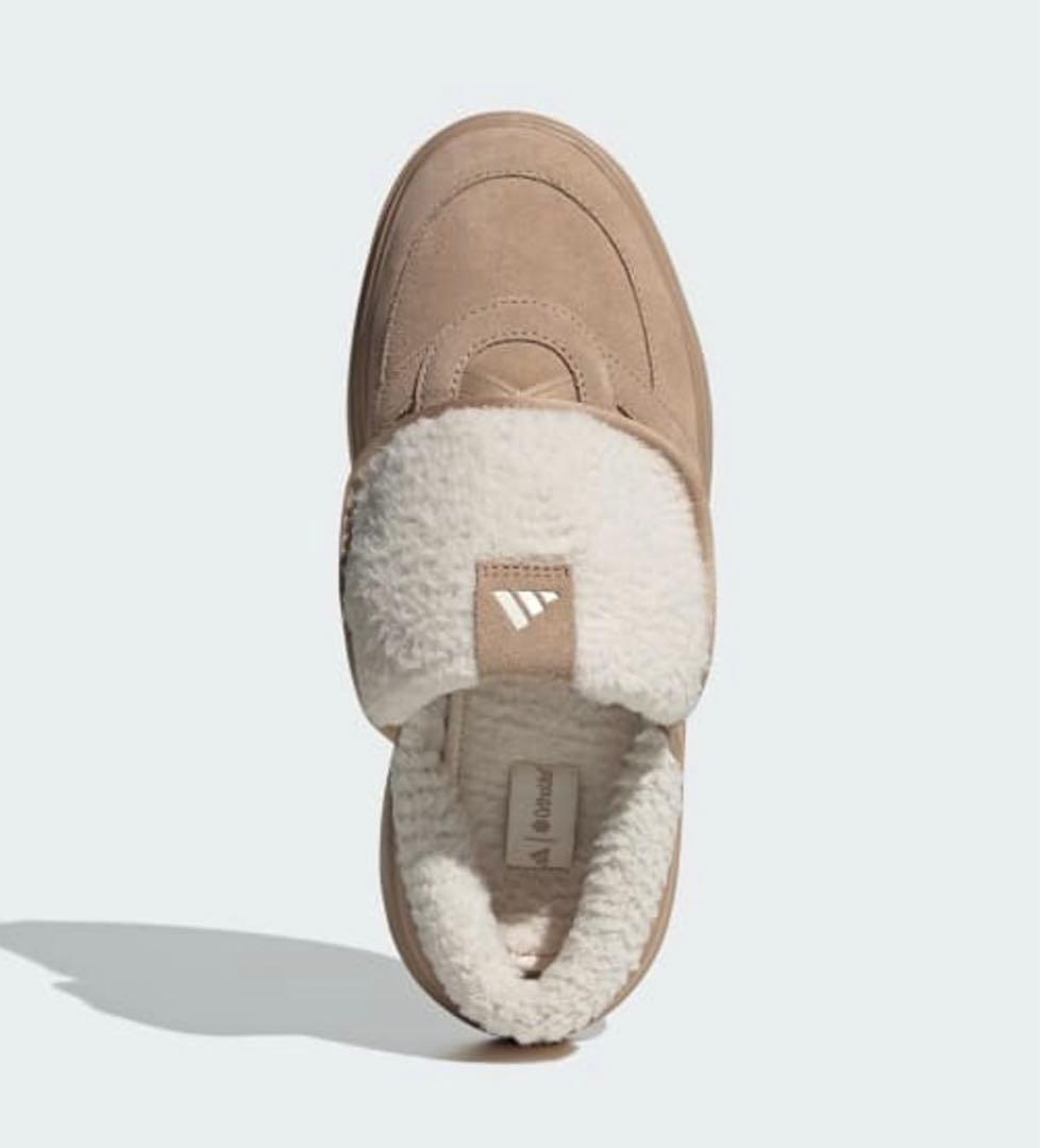 新品未使用 adidas グランドコート ミュール モコモコ サンダル 24cm