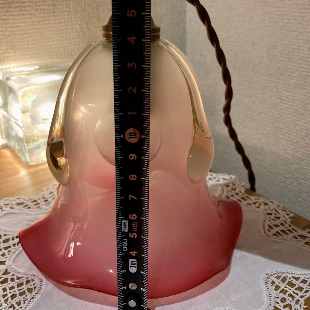 イギリス　1920年　ヴァセリン（ウラン）　ランプシェード　オパールセント