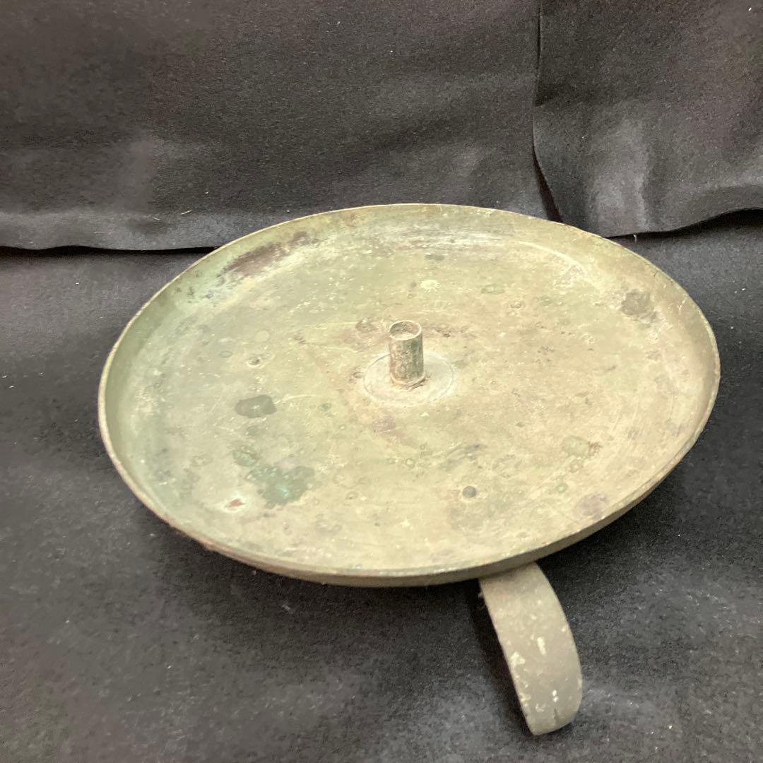 江戸時代 燭台 蝋燭立て 青銅製 茶道 瞑想 ヨガ ヒーリング 骨董 古美術