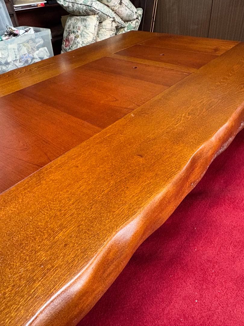 無垢 一枚板 座卓 天然木 ローテーブル 引き取り可