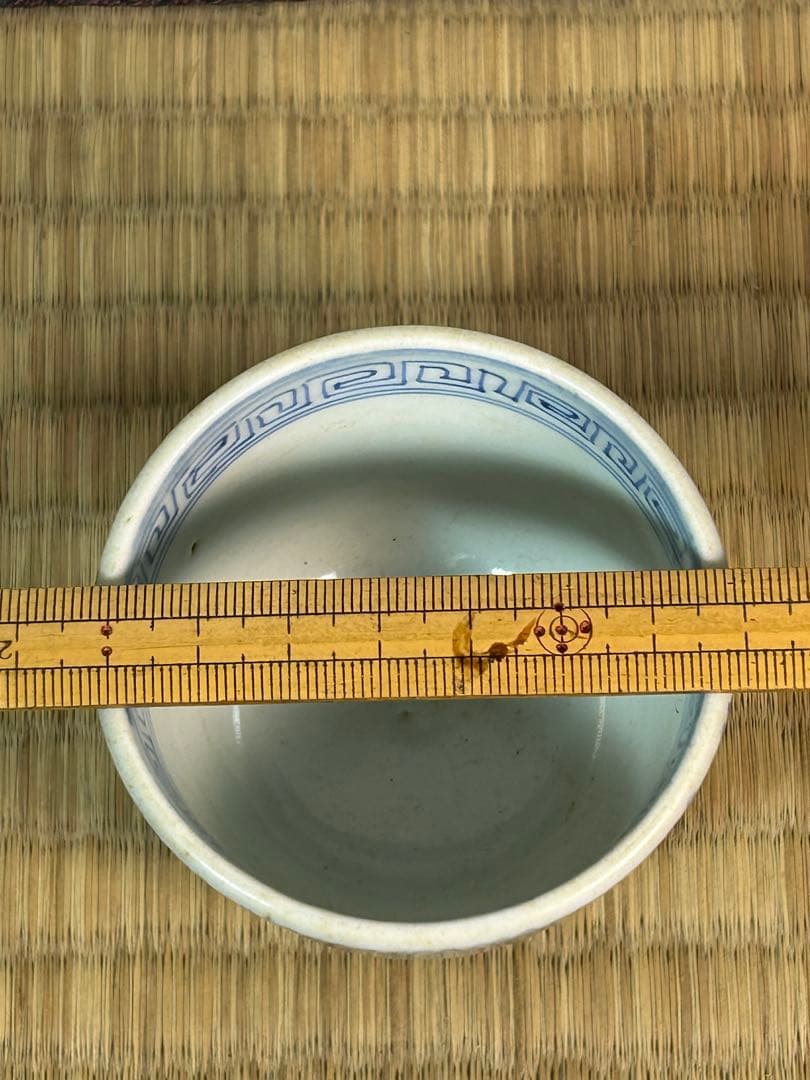 古伊万里染付　微塵唐草　花唐草 蕎麦猪口　向付け　まとめて4点