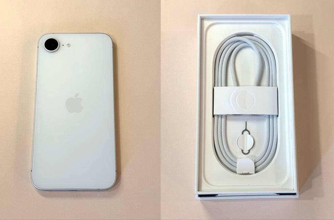 ア*)様 ※中古※ iPhone16e 128GB ホワイト本体　新品同様